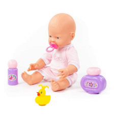 POLESIE Jolly baby doll, 35 cm with dummy and bathing set, 3 pcs (box) P 78360