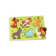 DJECO Wooden puzzle - Hello meadow DJ01259