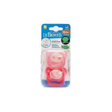 DR.BROWNS PreVent Glow in the Dar Butterfly silicone pacifier 12m. + 2 pcs. blue 32006