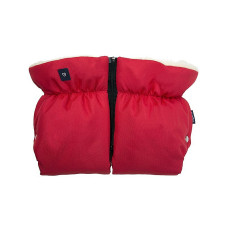 WOMAR double gloves on a sheepskin for carriages - LIGHT RED