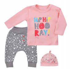 KOALA HIP-HIP pants with blouse and cap 62 size 08-469 pink