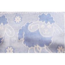 URGA wool blanket 135x100cm LAMB, blue, SALE