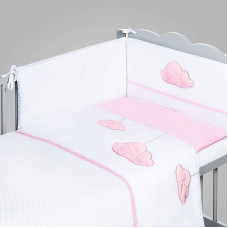 KLUPS Bed linen 3 pieces CLOUDS PINK 135h100sm H247