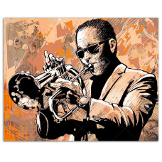 TSVETNOY Diamond painting 40x50cm Trumpet Player, LG141e