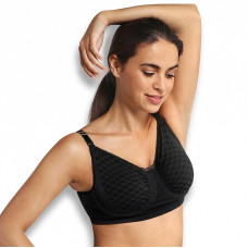 CARRIWELL Nursing Bra with Carri-Gel Deluxe, size S, black check 243670 (3160)