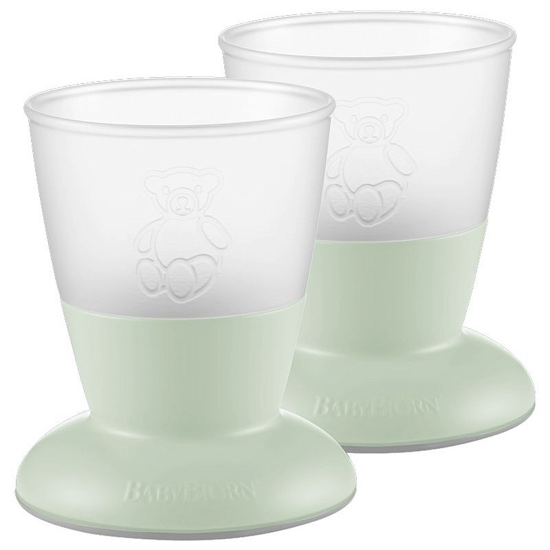 BABYBJORN Baby Cup 2 pcs., 100ml 8m + Powder Green 072161