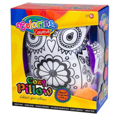 COLORINO CREATIVE pillow – Owl, color it yourself, 91312PTR