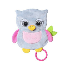 BABYONO soft toy 0m + FLAT OWL CELESTE 446