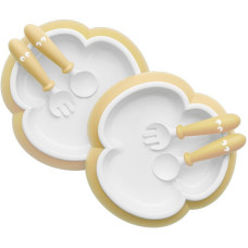 BABYBJORN plate, spoon and fork 4m +, 074066 Powder Yellow