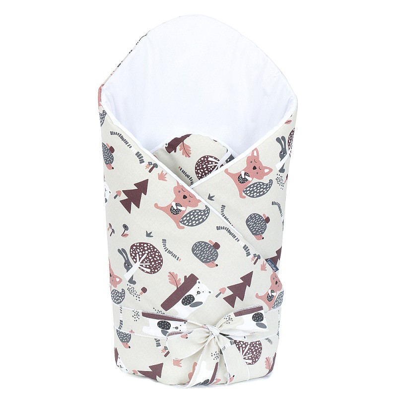 MamoTato baby envelope 78x78cm ANIMALS, Premium beige 14195