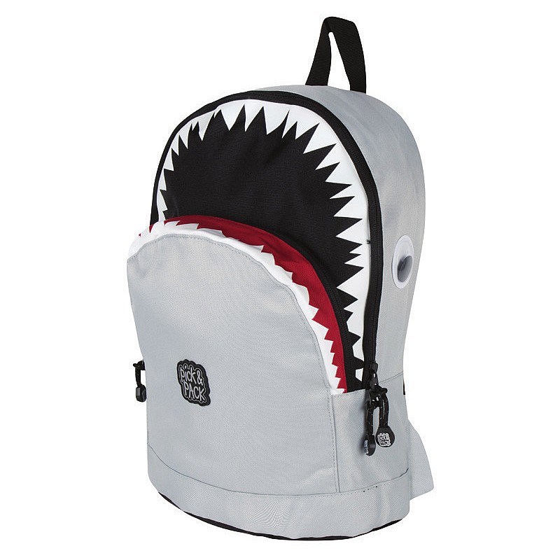 Pick & Pack backpack M SHARK SHAPE Grey PP963-02