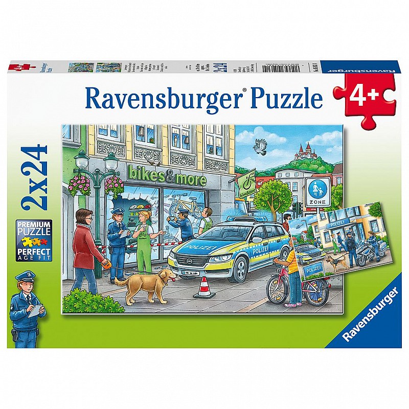 Ravensburger puzzle 2X24 Police at Work R 05031