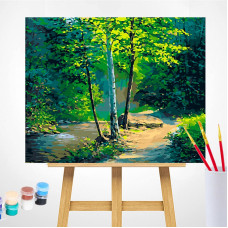 TSVETNOY Painting set by numbers 40x50cm Birches, MG2170e