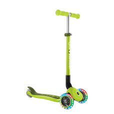 GLOBBER 3-wheel scooter Primo Foldable Lights, light lime green, 432-106