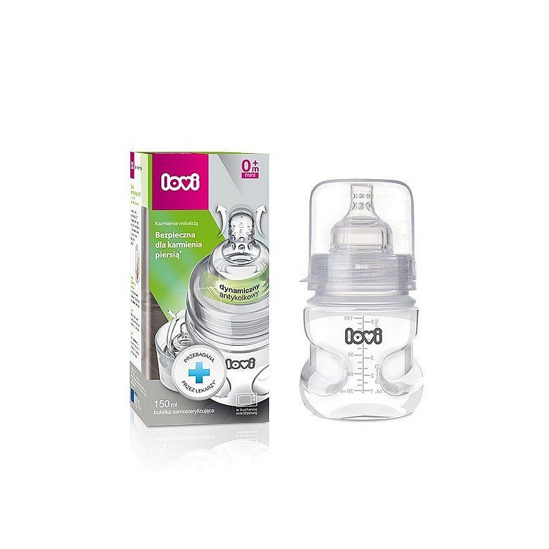 LOVI bottle with silicone teat, 0m +, 150ml., 21/573