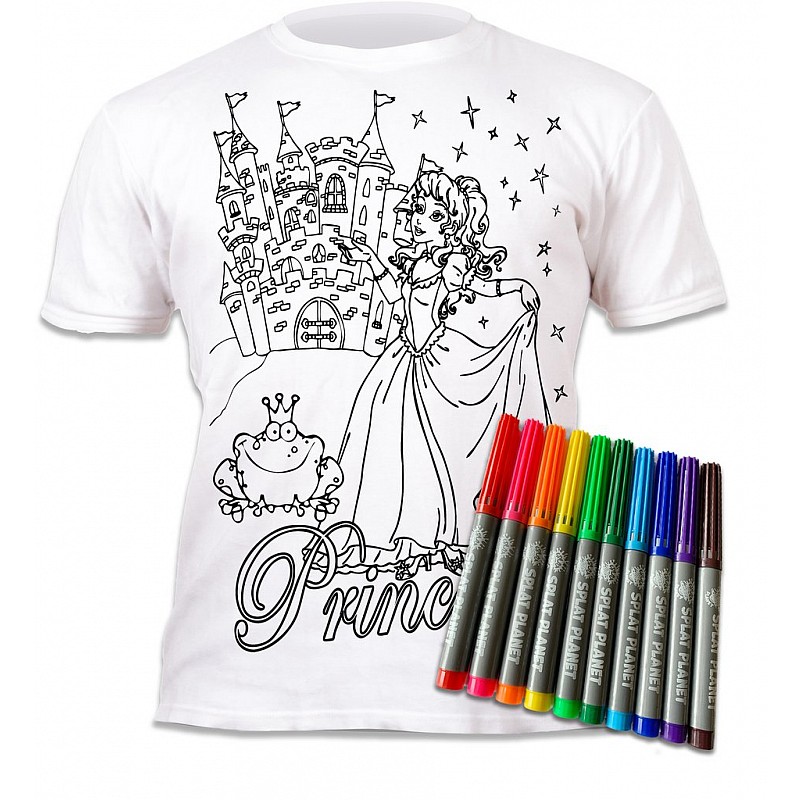 SPLAT PLANET t-shirt with washable marker PRINCESS 9-11y., 70204