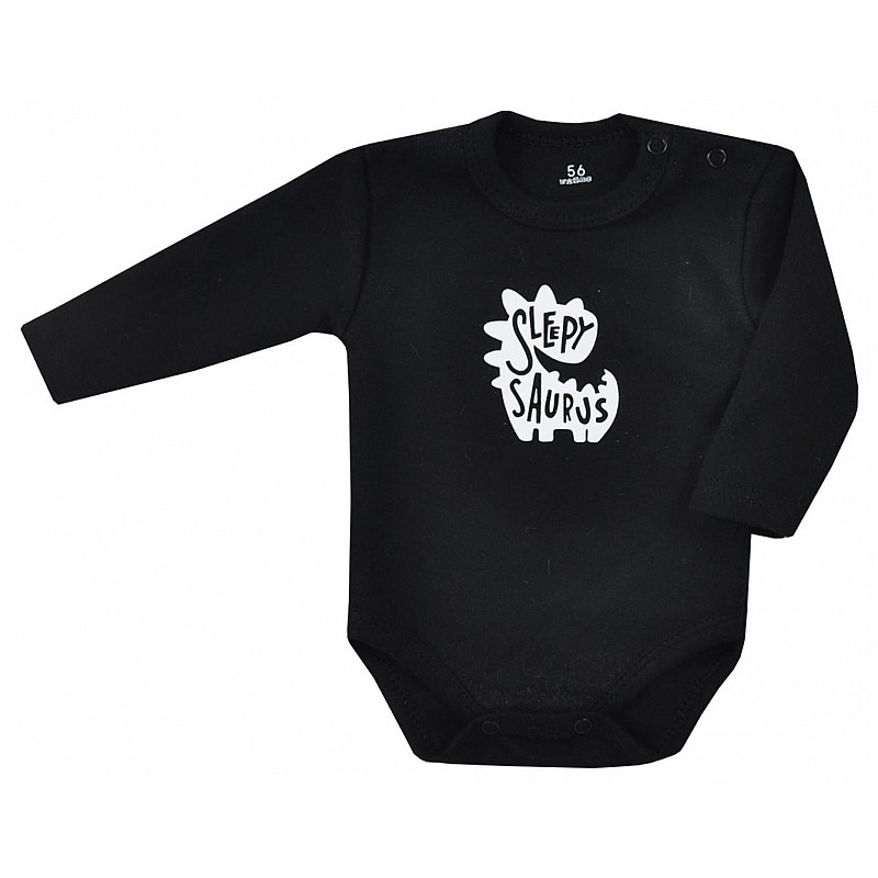 KOALA SLEEPYSAURUS body with long sleeves 62 size 08-698 black Dino