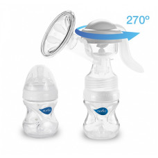 Nuvita manual breast milk pump + bottle 150 ml + silicone pacifier 1215M