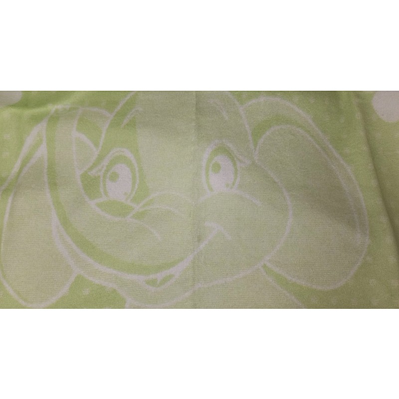 URGA cotton blanket 135x100cm ELEPHANT green, SALE