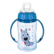 CANPOL BABIES Cute animals drinking spout training 320ml 6m + Blue 56/512