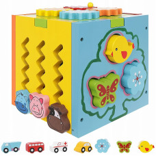 MPORT Educational wooden cube for children MXA129