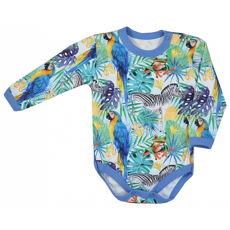 KOALA MADAGASKAR body with long sleeves 80 size 08-286 blue