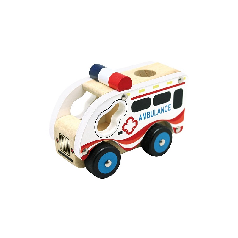 BINO Wooden car AMBULANCE 84081