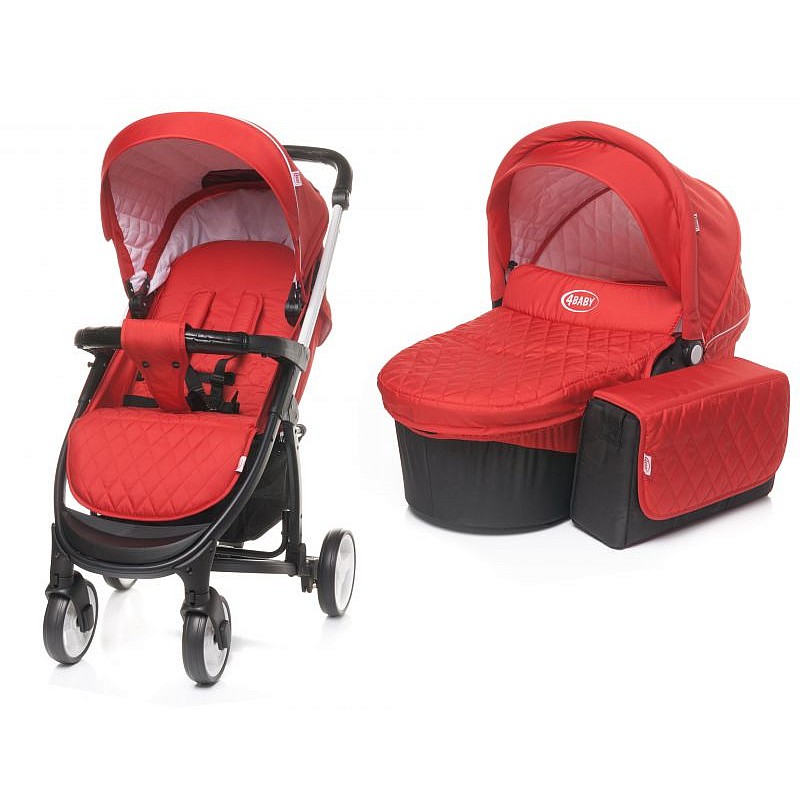 4BABY ATOMIC Universal stroller 2in1 - RED