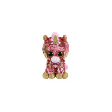 TY Flippables Toy SUNSET SEQUIN CORAL UNICORN reg 15cm, TY36670