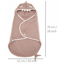 WALLABOO Coco Animal envelope 90x70cm, shark taupe