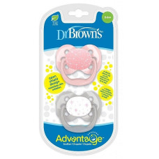 DR.BROWNS ADVANTAGE silicone pacifier, 0-6m Stars PA12001-INTLX