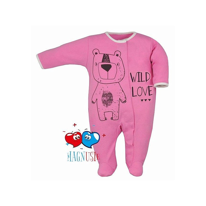 KOALA DZIKI MIS MAGNUSIE romper long sleeve size 68 04-998 pink