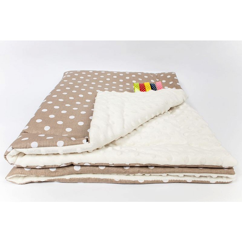 ANKRAS MINKY Dots blanket 75x100cm beige cream