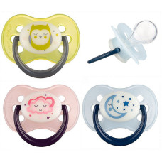 CANPOL BABIES NIGHT DREAMS Round Nipple Silicone Pacifier 0-6m 22/639