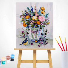 TSVETNOY Painting set by numbers 40x50cm Meadow Flowers Bouquet, MG2184e