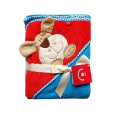 BOBOBABY hooded towel 76x80sm OKR-MF BX Blue Dog