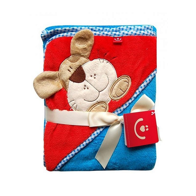 BOBOBABY hooded towel 76x80sm OKR-MF BX Blue Dog