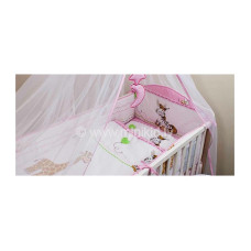 ANKRAS ledge for cots Zebra 180 cm - pink