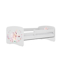 KOCOT KIDS Bed babydreams white horse without drawer with mattress 140/70