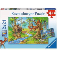 RAVENSBURGER Puzzle 2x24el. Forest animals R 09117