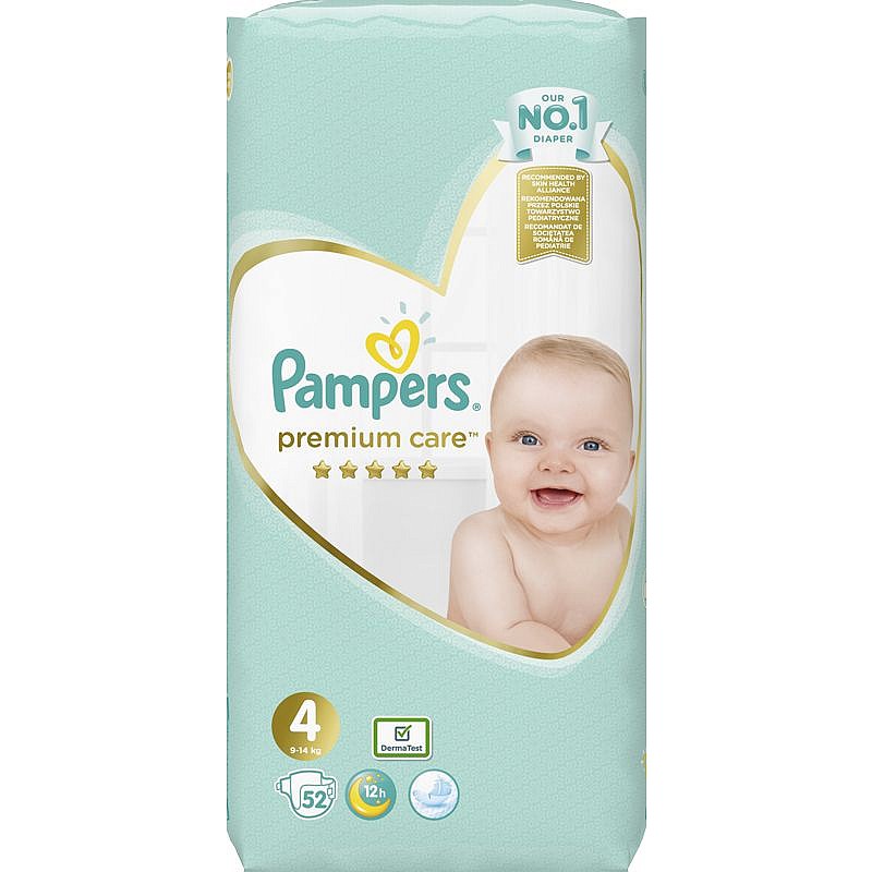 Pampers Premium Care S4, 52 gab., VP