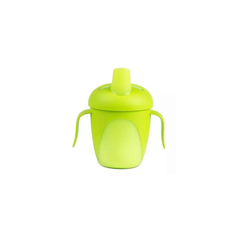 CANPOL BABIES Penguin nospill 240ml drinking bowl with a silicone spout 9m + 76/001 green