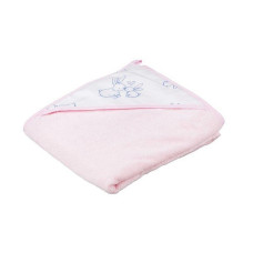 TEGA BABY RABBIT hooded towel 100x100cm, KR-008, pink