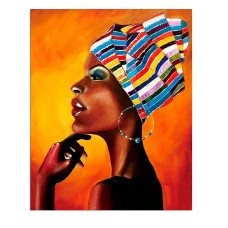 TSVETNOY Diamond painting 50x65cm Portrait of an African, LMC013e