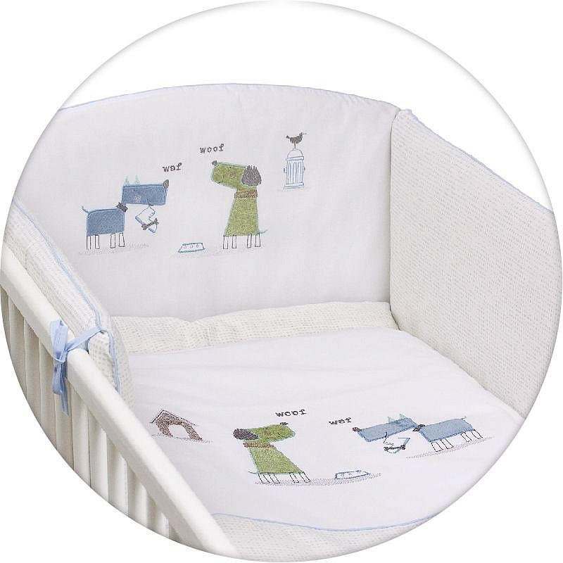 CEBABABY 3-pieces bedding set 135h100sm MY DOG BLUE-GREEN