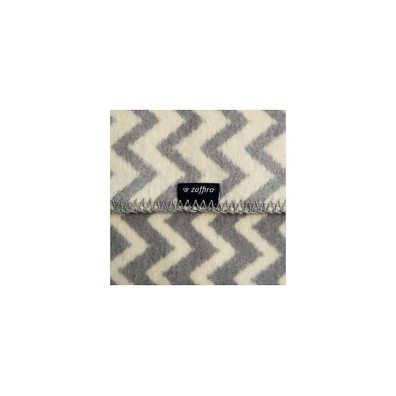 WOMAR cotton plaid 75x100sm Zigzag gray-white