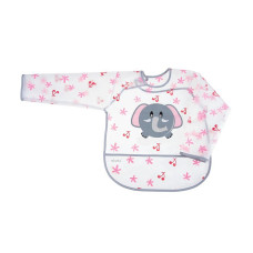 AKUKU Baby long-sleeved apron 32x34cm A0437 ELEPHANT