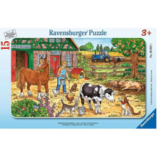 Ravensburger Frame Puzzle Happy Farm Life 15pc. 3+ R 06035