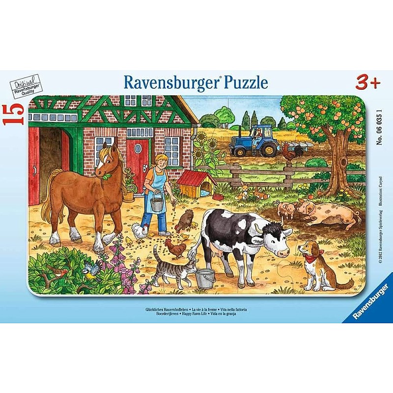 Ravensburger Frame Puzzle Happy Farm Life 15pc. 3+ R 06035