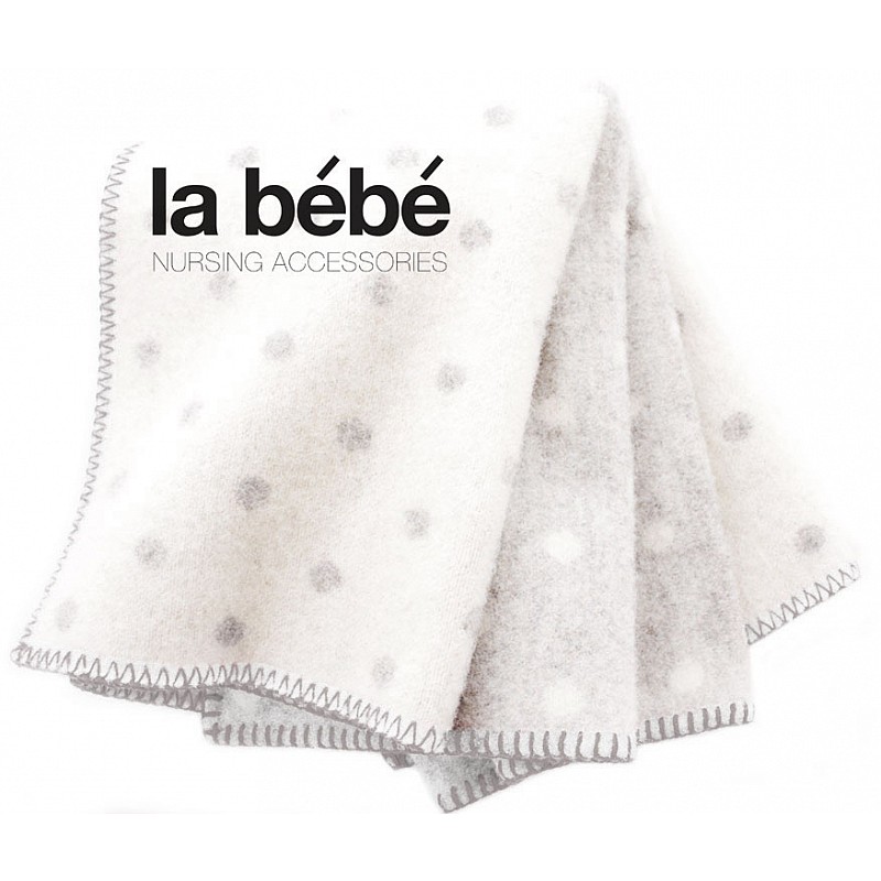 LA BEBE baby blanket / rug 70x100cm - Cosy Grey Dots, Art.113477